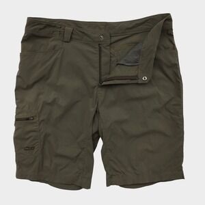 Outdoor Research Equinox Shorts Mens 34 Olive Green Hiking Cargo Trekking Nylon